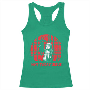 Not Today Jesus Racerback Tank Top Gothic Dark Art Pastel Goth Creepy Graphic