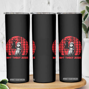 Not Today Jesus Skinny Tumbler Gothic Dark Art Pastel Goth Creepy Graphic