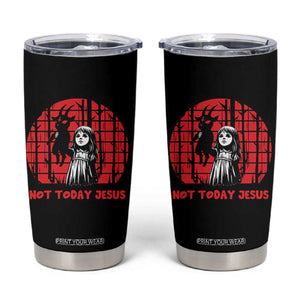 Not Today Jesus Tumbler Cup Gothic Dark Art Pastel Goth Creepy Graphic