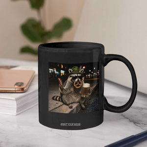 Funny Oktoberfest Raccoon Coffee Mug Cute Trash Panda Beer Festival Bavarian Gift
