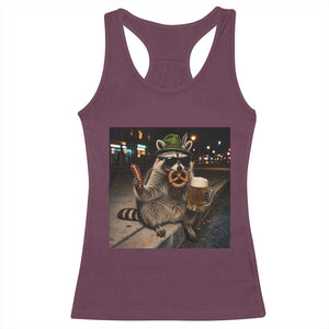 Funny Oktoberfest Raccoon Racerback Tank Top Cute Trash Panda Beer Festival Bavarian Gift