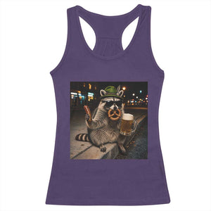 Funny Oktoberfest Raccoon Racerback Tank Top Cute Trash Panda Beer Festival Bavarian Gift