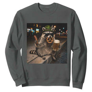 Funny Oktoberfest Raccoon Sweatshirt Cute Trash Panda Beer Festival Bavarian Gift