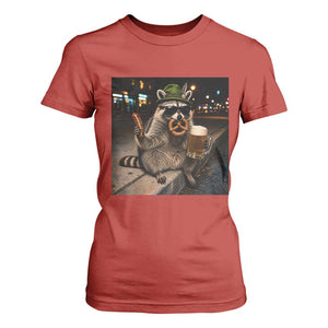 Funny Oktoberfest Raccoon T Shirt For Women Cute Trash Panda Beer Festival Bavarian Gift