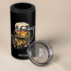 Funny Oktoberfest Beer Lover Gift 4 in 1 Can Cooler Tumbler Cool German Beer Mug