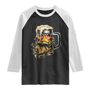 Funny Oktoberfest Beer Lover Gift Raglan Shirt Cool German Beer Mug