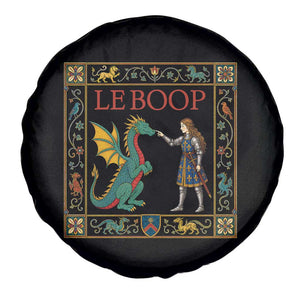 Le Boop Medieval Knight Dragon Spare Tire Cover Renaissance Fantasy Fair Lover Gift