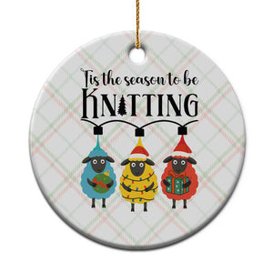 Tis The Season To Be Knitting Ceramic Ornament Xmas Gift TS12 1pc Christmas Plaid Print Your Wear