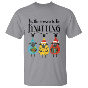 Tis The Season To Be Knitting T Shirt Christmas Gift TS12 Sport Gray Print Your Wear