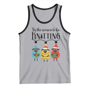 Tis The Season To Be Knitting Tank Top Christmas Gift TS12 Athletic Heather Black Print Your Wear