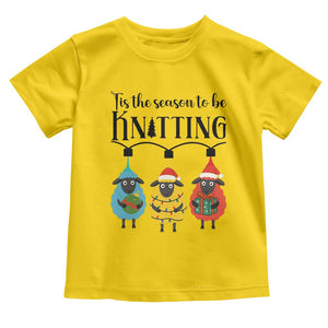 Tis The Season To Be Knitting Toddler T Shirt Christmas Gift TS12 Daisy Print Your Wear