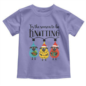 Tis The Season To Be Knitting Toddler T Shirt Christmas Gift TS12 Violet Print Your Wear