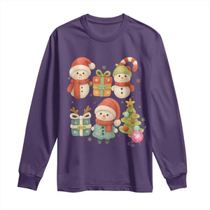 Crochet Christmas Long Sleeve Shirt Funny Xmas Gift For Crocheter TS12 Purple Print Your Wear