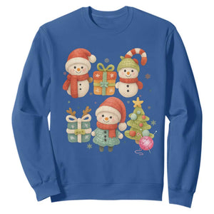 Crochet Christmas Sweatshirt Funny Xmas Gift For Crocheter TS12 Royal Blue Print Your Wear