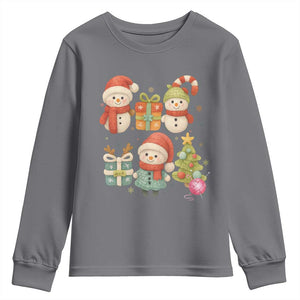 Crochet Christmas Youth Sweatshirt Funny Xmas Gift For Crocheter TS12 Charcoal Print Your Wear