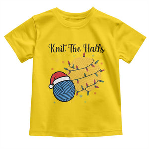 Knit The Halls Toddler T Shirt Funny Knitters Christmas Gift TS12 Daisy Print Your Wear