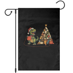 Christmas Dinosaur Knitting Garden Flag Funny Yarn Tree Gift TS12 Black Print Your Wear