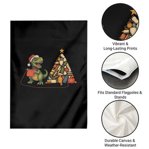 Christmas Dinosaur Knitting Garden Flag Funny Yarn Tree Gift TS12 Print Your Wear