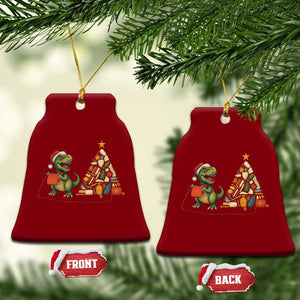 Xmas Dinosaur Knitting Ceramic Ornament Funny Yarn Tree Gift TS12 Print Your Wear