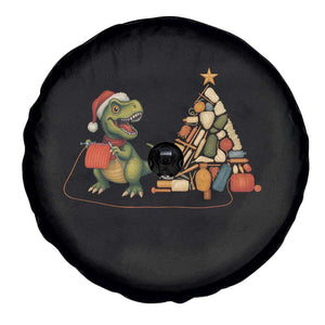 Christmas Dinosaur Knitting Spare Tire Cover Funny Yarn Tree Gift TS12 Print Your Wear