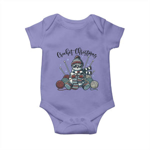 Crochet Christmas Baby Onesie Funny Snowman Crocheting Gift TS12 Violet Print Your Wear