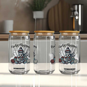 Crochet Christmas Glass Can Funny Snowman Crocheting Gift TS12 Print Your Wear