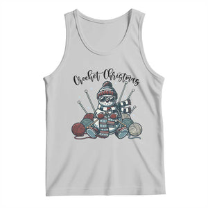 Crochet Christmas Tank Top Funny Snowman Crocheting Gift TS12 Ash Print Your Wear