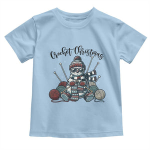 Crochet Christmas Toddler T Shirt Funny Snowman Crocheting Gift TS12 Light Blue Print Your Wear