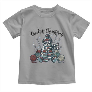 Crochet Christmas Toddler T Shirt Funny Snowman Crocheting Gift TS12 Sport Gray Print Your Wear