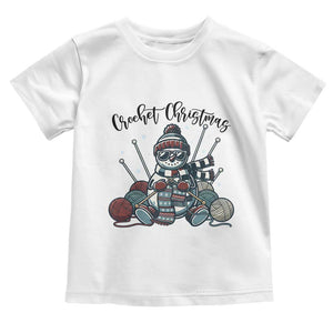 Crochet Christmas Toddler T Shirt Funny Snowman Crocheting Gift TS12 White Print Your Wear