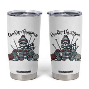 Crochet Christmas Tumbler Cup Funny Snowman Crocheting Gift TS12 White Print Your Wear