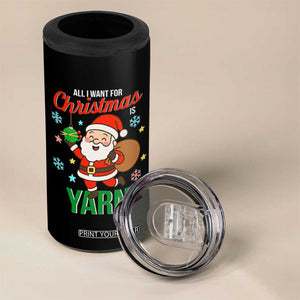 All I Want For Christmas Is Yarn 4 in 1 Can Cooler Tumbler Knitting Christmas TS12 Print Your Wear