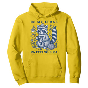 In My Feral Knitting Era Hoodie Raccoon Yarn Lover TS12 Daisy Print Your Wear