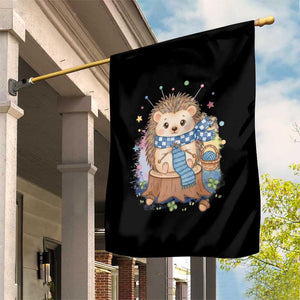 Cute Hedgehog Knitting Garden Flag Gift For Crocheter TS12 Print Your Wear