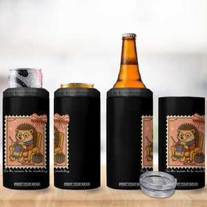 Cute Hedgehog Knitting 4 in 1 Can Cooler Tumbler Christmas Holiday Gift TS12 Print Your Wear