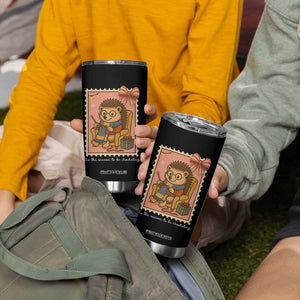 Cute Hedgehog Knitting Tumbler Cup Christmas Holiday Gift TS12 Print Your Wear