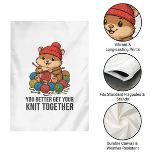 Cute Hamster Knitting Garden Flag You Better Get Your Knit Together TS12 Print Your Wear