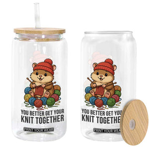 Cute Hamster Knitting Glass Can You Better Get Your Knit Together TS12 Print Your Wear