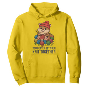 Cute Hamster Knitting Hoodie You Better Get Your Knit Together TS12 Daisy Print Your Wear