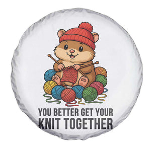 Cute Hamster Knitting Spare Tire Cover You Better Get Your Knit Together TS12 Print Your Wear