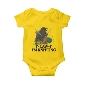 Raven F Caw F I Am Knitting Baby Onesie Funny Knitter Gift TS12 Daisy Print Your Wear