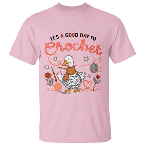 Funny Goose Crocheting T Shirt It Is A Good Day To Crochet TS12 Light Pink Print Your Wear