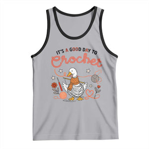 Funny Goose Crocheting Tank Top It Is A Good Day To Crochet TS12 Athletic Heather Black Print Your Wear