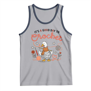 Funny Goose Crocheting Tank Top It Is A Good Day To Crochet TS12 Athletic Heather Navy Print Your Wear