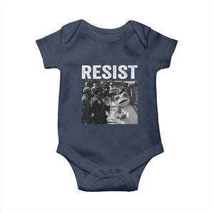 Portland Frog Protest Baby Onesie Funny Rebel Gift TS12 Navy Print Your Wear