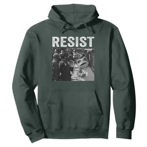 Portland Frog Protest Hoodie Funny Rebel Gift TS12 Dark Forest Green Print Your Wear