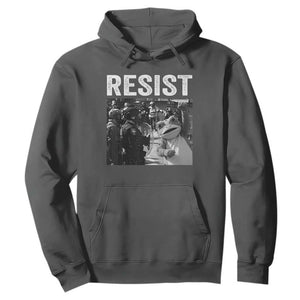 Portland Frog Protest Hoodie Funny Rebel Gift TS12 Dark Heather Print Your Wear
