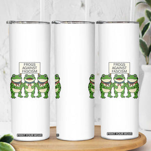 Frogs Against Fascism Skinny Tumbler Funny Portland Meme Humor Gift TS12 Print Your Wear