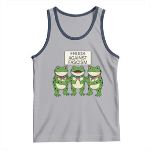 Frogs Against Fascism Tank Top Funny Portland Meme Humor Gift TS12 Athletic Heather Navy Print Your Wear