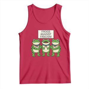 Frogs Against Fascism Tank Top Funny Portland Meme Humor Gift TS12 Red Print Your Wear